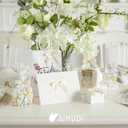 AIMUDI Ivory Satin Bows - 50 Counts, 2.5" x 2.5", Perfect for Gift Wrapping, Holiday Crafts, Wedding Favors, Baby Showers