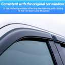 Nilight Window Visors for Ford Transit 2014 2015 2016 2017 2018 2019 2020 2021 2022 2023, Out-Channel Window Wind Deflectors Rain Guards -2PCS