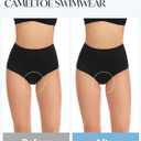 OVRUNS Camel Toe Bikini Bottoms High Waisted Swimsuit Bottom Tummy Control Waterproof UPF 50+ Bathing Suit for Women XL