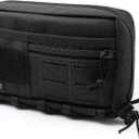 Mardingtop 600D/Cordura Tactical Molle Utility Pouch, Small Military Admin EDC Tool Organizer Bag, Black