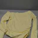 ForeFair Women Sexy Off The Shoulder Long Sleeve Top Y2k Ruched Going Out Tops Cute Slim Fit Fall T-Shirts (Small)