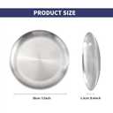 8 Pieces Pizza Pan 12 inch Stainless Steel Pizza Pan for Oven, Round Baking Pizza Tray, Heavy Duty Pizza Serving Tray, Pizza Baking Sheets for Home Kitchen Restaurant