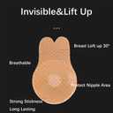 2 Pairs Women's Adhesive Bra,Strapless Backless Sticky Bra Lift Up Nipple Cover