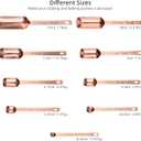 Smithcraft Measuring Cups and Spoons Set, Copper Measuring Cups and Spoons Set for Dry & Liquid, Metric&US 7 Stainless Steel MeasureR Cup&9 Spoon Leveler & Measure Enquivalents for Kitchen & Baking