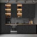 Dark Grey Peel and Stick Self Adhesive Wallpaper - Removable Waterproof Bathroom Countertop Contact Paper 15.7" X 393.7" - Kitchen Vinyl Wrap for Cabinet Countertops - Wall Cover Counter Top Paper