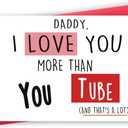 2 x Funny Father's Day Card Gift For Dad, Cute Birthday Card Gift for Daddy, Gift Idea for Men Him
