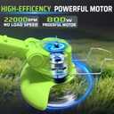 Electric Weed Wacker - Cordless Weed Electric Eater, 4IN1 Brush Cutter with 2 x 24V 4.0Ah Batteries & Charger, Battery Powered Grass Trimmer with Adjustable Shaft & Head for Yard and Lawn Care