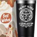Dungeons Dragons Gifts for Men, Women - DND, D&D, DM Lovers Gifts - Dungeon Master Gift - I'm Not Older I Leveled Up Tumbler Cup 20 oz