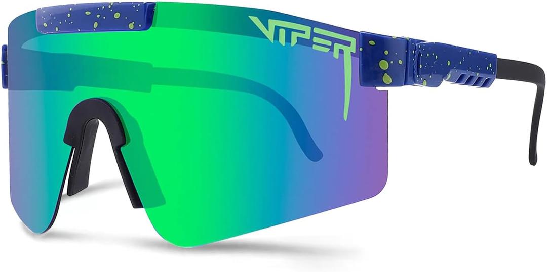 Pit Viper Sunglasses for Men Women  Unbreakable Retro 90s Sports Sunglasses with UV400 Protection & Adjustable Temples (C12)