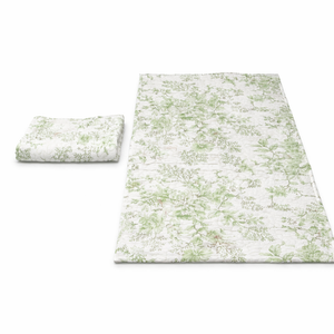 Pillow Cases Queen 100% Cotton Decorative Emerald Green Flower Pillow Covers Set of 2 White Botanical Pillow Encasement Envelope Closure Elegant Garden Pillow Protectors 20"x26"