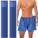 Jiuguva 50 Pcs Disposable Medical Exam Shorts Patient Exam Wear Non Woven with Elastic Waistband Large Unisex Shorts Bottoms Blue Medical Supply for Spa, Massage, Examination and Medical Services