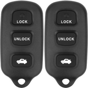Vurkcy Key Fob Replacement for 2002-2006 Toyota Camry/ 03-08 Matrix/ 99-03 Sienna/ 02-03 Solara/ 03-08 Pontiac Vibe Car Keyless Entry Remote Control,GQ43VT14T 89742-AA030, 4 Buttons, 2Pcs