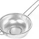 Metal Fine Mesh Strainer and Colander for Kitchen with Handle, Stainless Steel Pasta Strainer/Kitchen Funnel/Colander/Sifter for Strain/Wash Vegetables, Fruits, Spaghetti, Rice (7.8)