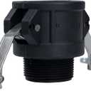 2 pcs Poly cam lock fittings (1-1/2" Part B) Cam & Groove Hose Fitting, Male Aadapter x Female NPT Thread Polypropylene Camlock Fittings (1-1/2") (1.5 Inch)