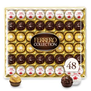 Ferrero Collection, 48 Count, Premium Gourmet Assorted Hazelnut Milk Chocolate, Dark Chocolate and Coconut, 18.2 oz, BB 03/11/2026