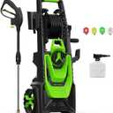 Electric Pressure Washer, 5000 PSI 3.2 GPM Power Washer with Foam Cannon, High Pressure Cleaning Machine with 35 FT Power Cord and 20 FT Hose, Hose Reel, 4 Connect Nozzles for Car/Patio/Fences (Blue)