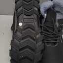 WHITIN Men's Waterproof Winter Shoes Snow Boots Outdoor for Cold Weather Warm Work Insulated Size 12 Fur Leather Hiking Mid Ankle Top Black 46