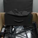 Huuger Night Stand with Charger Station and LED Lights, 2 Drawer Nightstand, Bed Side Table with Open Shelf, End Table, Fabric Dresser for Bedroom, Black (11.8"D x 15.7"W x 23.6"H2 Drawers)