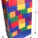 ArtCreativity Building Block Paper Party Favor Bags, Pack of 12 Fun Themed Goody Gift Bag, Durable Treat Gift Wrappers, Construction Party Supplies Birthday Favor, Baby Shower, Holiday Goodies