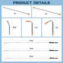 Pressure Washer Extension Wand Upgrade, 9 Pack Power Washer Lance with 6 Nozzle Tips, 30°,90°,120° Curved Rod, 1/4" Quick Connect, 4000 PSI