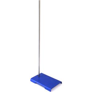 EISCO Labs - Lab Stand - Chemistry Lab Equipment - 3 Piece 2.78lbs Retort Base & 2 Part Rod Set, Base: 8"x5.5", Assembled Rod: 23" L x 12mm Dia - Heavy Duty Corrosion Resistant Steel, Support Stand