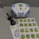 Tunes Kids Boombox CD Player for Kids - NEW 2023 - FM Radio - Batteries Included - Cute white Radio cd Player with Speakers for Kids and Toddlers - Blue