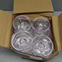 Tioncy 12 Pcs Hot Cocoa Bar Supplies Sugar Bowls with Lid and Spoon Party Bar Ice Cream Sundae Caramel Apple Dipping Container Christmas Acrylic Candy Dispenser with Tag (13 oz,Clear)