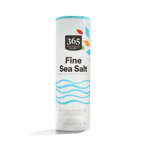 365 by Whole Foods Market, Sea Salt Fine, 26.5 oz (26.5 Ounce (Pack of 1)), BB Date: 11/05/30 