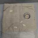 jinchan Sheer Curtains for Bedroom 84 Inch Length Leaf Embroidered Semi Sheers for Living Room Botanical Embroidery Voile Transparent Grommet Window Treatments Taupe 2 Panels (Vine Grommet Beige)