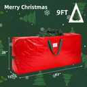 KRYSTY Durable Large Christmas Tree Storage Bag,Fits Up to 9 ft Artificial Trees,Heavy Duty Zipper&Reinforced Handles For Christmas Tree Bag,Protects Against Dust,Moisture & Damage,Red