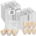 Pintuson 100 Pack Egg Cartons 6 Count - Medium Egg Cartons Cheap Bulk - Half Dozen Egg Carton for Farmers Market, Kitchen Organization and Storage