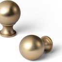 Goo-Ki 6 Pack Zinc Alloy Drawer Knobs-0.94 Inch (24mm) Dia Champagne Bronze Cabinet Knob in Modern Style