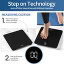 Vitafit Scale for Body Weight, High Accuracy 0.1lb by Our Professional Factory Since 2001, Digital Weight Scale LED and Step On, 3*AAA Batteries Included, 400lb/182kg, Spray Silver Black