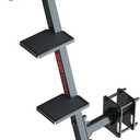 Heavy-Duty Side-Mount Boat Trailer Steps with Handrail 500LB Capacity, Steel Anti-Slip Steps, Compatible with 2"-4" W x 3"-5" H Trailer Tongues, All-Steel Powder Coated (4 Steps)
