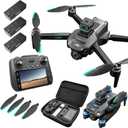 Drone with Camera 4k, GPS HD Drones for Adults, 5G Remote Controller with 5.9 Inch Screen,Obstacle Avoidance Drones, One Key Return, Optical Flow Mode Brushless Motor FPV Drone, 60 Mins Flight (Black)