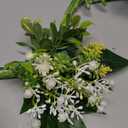 4 Forks Lily of The Valley Artificial Flowers Bouquet,Plastic Flowers for Outdoors,Fake Flowers with Stem,Home Wedding Party Garden Wreath Table Center Pieces Decor (24, White)
