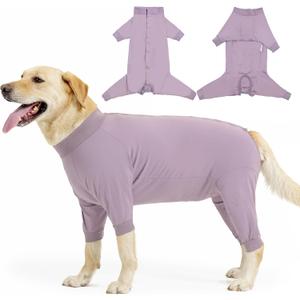 LIANZIMAU Dog Surgery Recovery Suit Full Body Alternative to Cone with Leg Sleeves Comfortable Spay Neuter Suit for Female Male Dogs Postoperative Protective Pet Clothes Pink XXXL