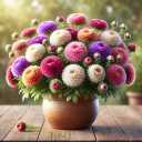 Seeds Aster Pompon Mix / Annual Flowers