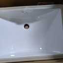 KRAUS Elavo 23 in. Rectangular Porcelain Ceramic Undermount Bathroom Sink in White with Overflow Drain, KCU-243