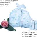 Pink Portable Diaper Bag Dispenser, 100 Rose Scented and Compostable Diaper Bags, Leak Proof Diaper Trash Bags, Baby Essentials Must Haves, Diaper Change On The Go.