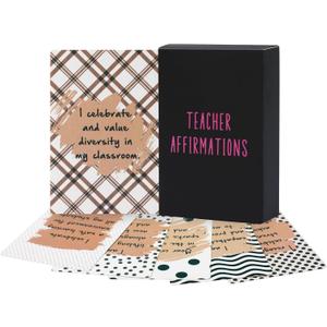 JoycuFF Teacher Supplies Gifts First Day of School Back to School Teacher Must Haves Essentials Gifts 50pcs Daily Affirmations Cards