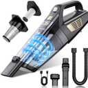 Handheld Vacuum Cordless, 15000PA Strong Suction Hand Held Car Vacuum Cleaner Portable with Multi-Nozzles & Washable Filter, Lightweight Rechargeable Vacuum Cleaner for Home, Car, Office, Pets (Black & Gold)