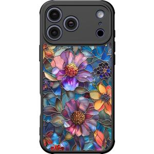 DEENAKIN for iPhone 17 Pro Max Case Cute,Aesthetic Floral Hard Shell,Compatible with Magsafe,Trendy Unique Cool Retro Coquette Protective Slim Phone Cover for Women Girls,Vibrant Defined Blossoms