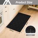 COSY HOMEER-Kitchen-Rugs-and-Mats 20"x30" Non Slip Kitchen Mats for Floor Absorbent Kitchen Rug Washable Kitchen Standing Floor Mat for Sink Mat,Throw Rug,Entry,Laundry,Black