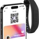 Blinq NFC Wristband - Digital Business Card - Instant Share via Tap - Compatible with iPhone & Android (Black)
