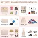BAGAIL 8 Set Packing Cubes Luggage Packing Organizers for Travel Accessories-Cream