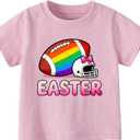 Girls Easter Shirts Kids Cotton Graphic Tees Casual T-Shirts 3-7 Years
