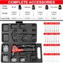 WETOLS Pop Rivet Gun Kit with 200 Blind Rivets, Upgraded Manual Single Hand Riveter with 4 Tool-Free Interchangeable Rivet Heads and 4 Drill Bits, Pop Rivet Tool Kit with Sturdy BMC Carrying Case