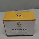 Candle Charisma 50 Yellow Spell Candles - 4" Unscented Paraffin Chime Candles, Smokeless & Dripless, Colored Candles, Long Burn Time 1/2 Inch Taper Candles for Rituals, and Parties