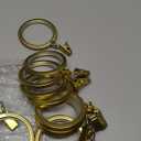 BlastHome Luxury Curtain Rings  Premium Metal with Quiet, Smooth, Removable Nylon Inserts  Pinhooks and Clips Included  1 1/2" Inside Diameter  18 Rings for Two Standard Curtains  Brushed Gold